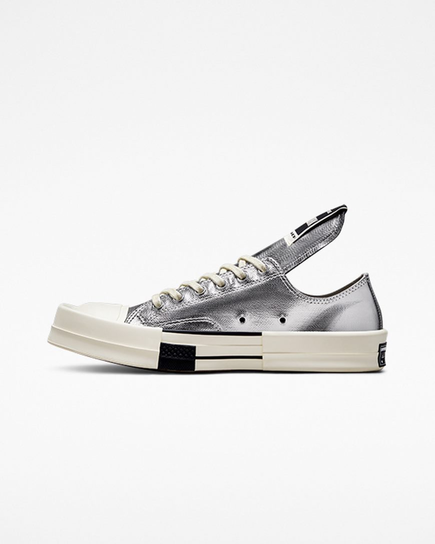 Women's Converse TURBODRK Chuck 70 Low Top Shoes Silver / Black | AU 6935CX